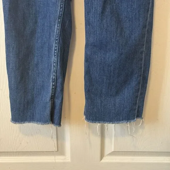 Everlane Super-Soft Coverall Blue Denim Jumpsuit Raw Hem Organic Cotton Size 4 - Picture 10 of 15